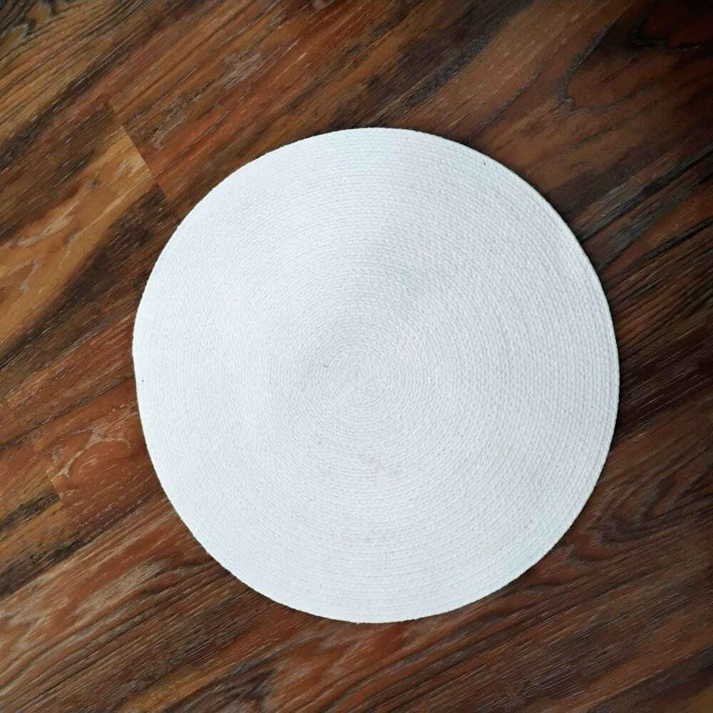 Lobster & Crab Woven Round Cotton Table Mat 15" Coastal Nautical Beach Placemat - Picture 3 of 5